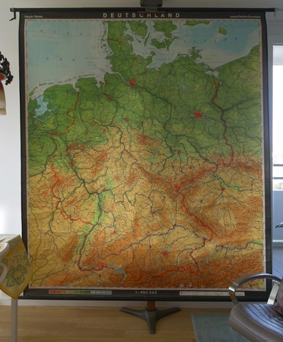 Vintage schulwandkarte - vintage,