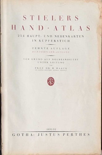 Stieler handatlas 1931 32 - 1931,