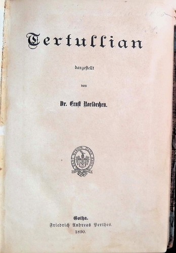 Tertullian noeldechen ernst - tertullian., noeldechen,