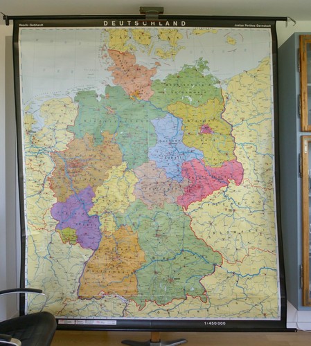 Vintage schulwandkarte - vintage, |