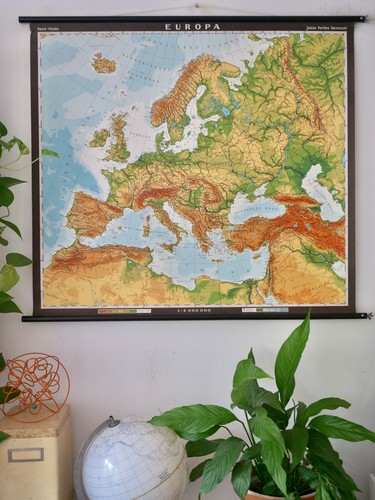 Vintage schulwandkarte - vintage,