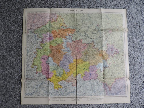 Alte landkarte thüringen - landkarte,